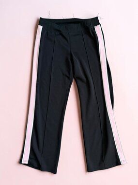 NY & CO Black Pink Straight Leg Pants Size Medium Short